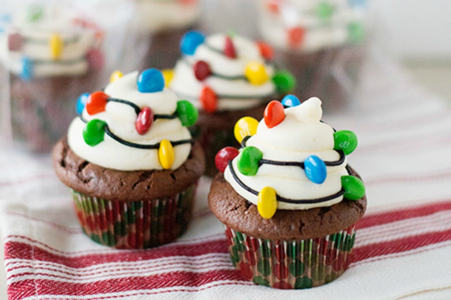 Christmas Light Cupcakes